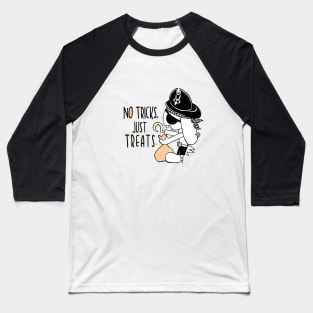 Tricks vs Treats Halloween Lop Pirate Baseball T-Shirt